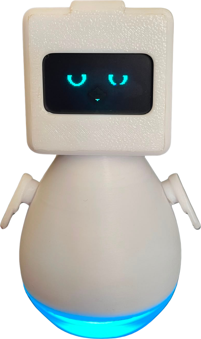 The real Nameless prototype; its screen shows the currently selected mood